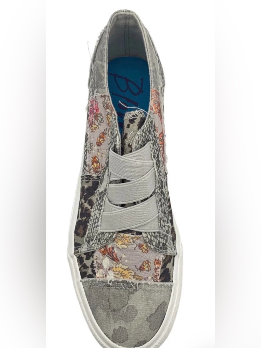 New without Box Malibu Blowfish Women’s Grey Mixed-Pattern Slip-On Sneakers - Picture 4 of 4
